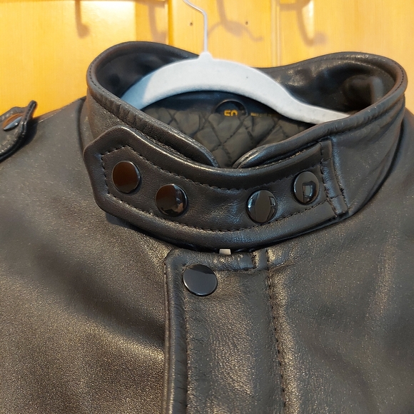Vintage Hein Gericke men's leather motorcycle jacket black Size 50 Large… - Picture 4 of 13